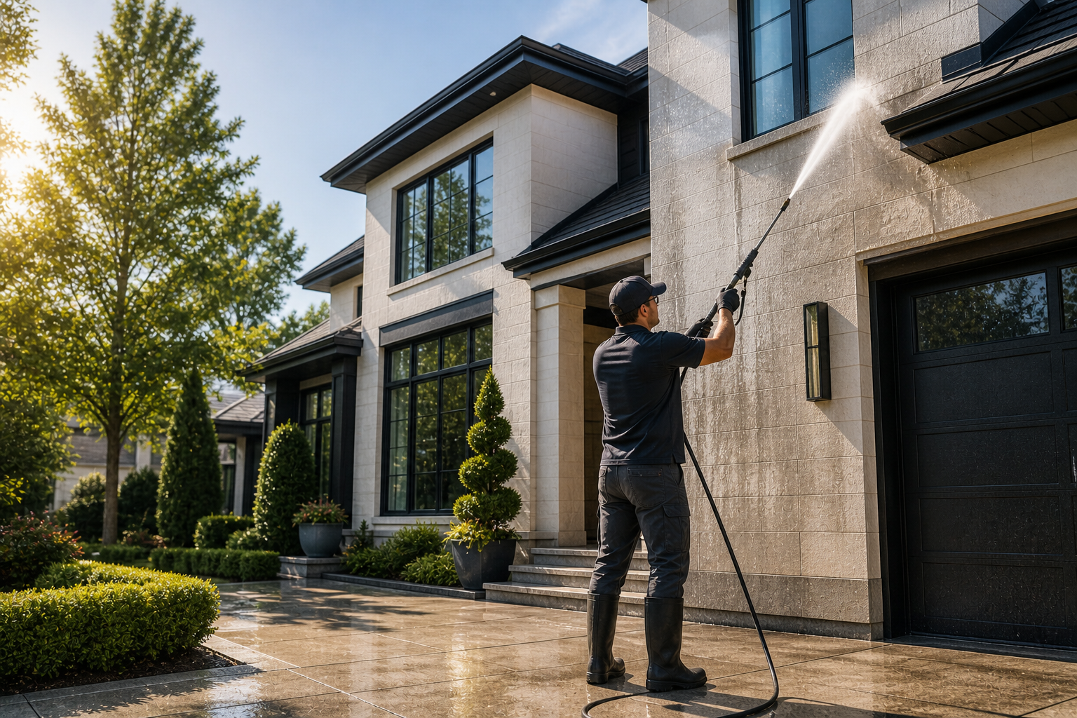 Residential pressure washing in Vista, FL